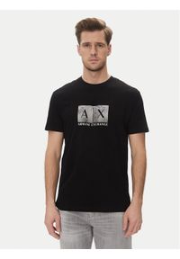 Armani Exchange T-Shirt XM000555 AF10358 UC001 Czarny Regular Fit. Kolor: czarny. Materiał: bawełna