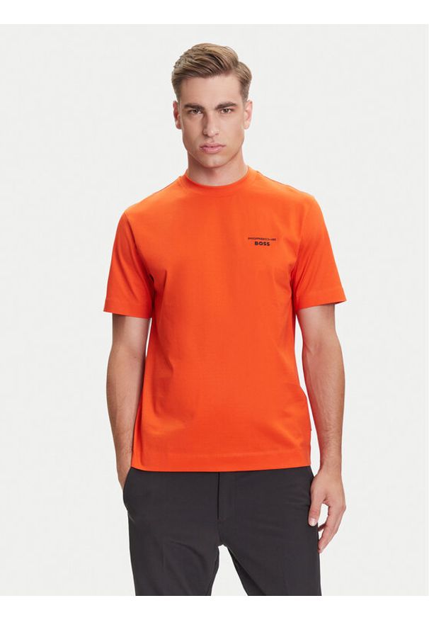 BOSS T-Shirt C-Thompson 197 PS 50543200 Pomarańczowy Regular Fit. Kolor: pomarańczowy. Materiał: bawełna
