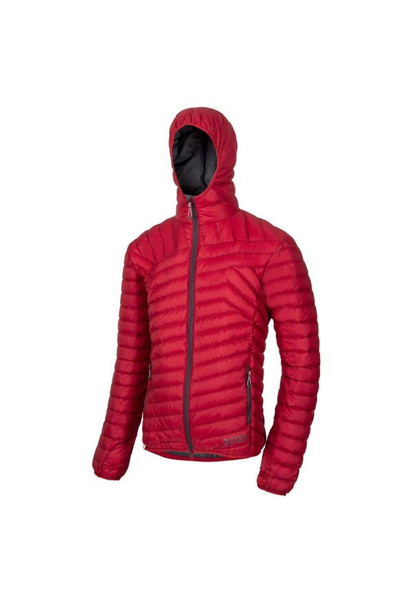 OCUN - Kurtka puchowa męska Ocun Tsunami Eco. Kolor: czerwony. Materiał: puch. Sport: turystyka piesza