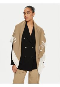 Calvin Klein Chusta K60K612882 Beżowy. Kolor: beżowy. Materiał: materiał
