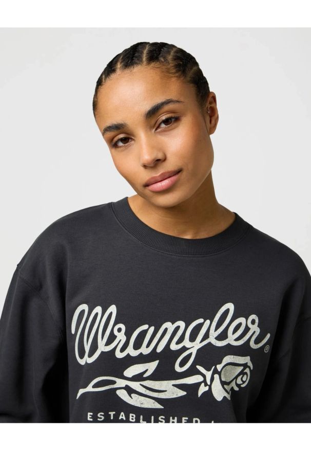 Wrangler - DAMSKA BLUZA WRANGLER OVERSIZED SWEAT FADED BLACK 112370826