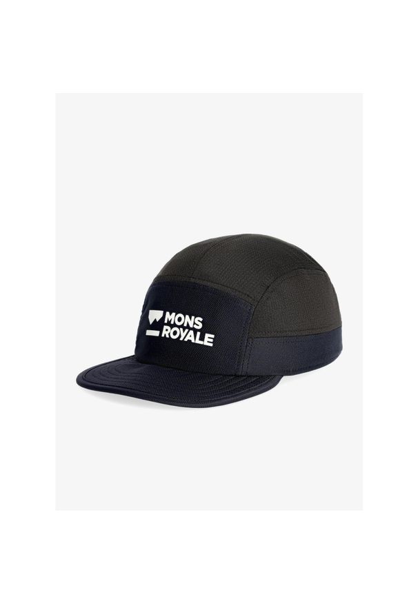 MONS ROYALE - Czapka z daszkiem Mons Royale Velocity Trail Cap - black. Kolor: czarny