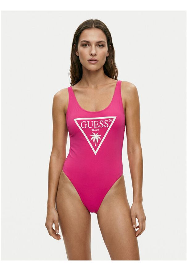 Guess Strój kąpielowy E6GJ43 KF442 Różowy. Kolor: różowy. Materiał: syntetyk