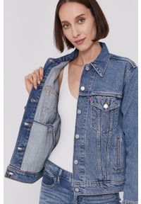 Levi's® - Levi's Kurtka jeansowa damska przejściowa. Okazja: na spotkanie biznesowe, na co dzień. Kolor: niebieski. Materiał: jeans. Styl: biznesowy, casual #6