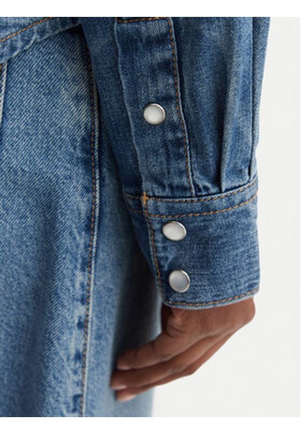 Tommy Jeans Koszula jeansowa DW0DW23486 Niebieski Regular Fit. Kolor: niebieski. Materiał: bawełna