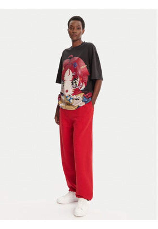Hugo - HUGO T-Shirt 50545061 Czarny Oversize. Kolor: czarny. Materiał: bawełna
