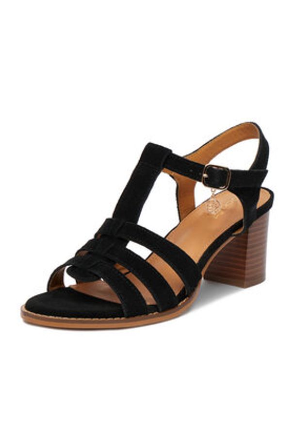 Lasocki Sandały CEO-25F531-4 Czarny. Kolor: czarny. Materiał: zamsz, skóra