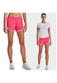 Under Armour - Spodenki fitness damskie UNDER ARMOUR Fly-By 2.0 Shorts. Kolor: różowy, biały, wielokolorowy. Sport: fitness