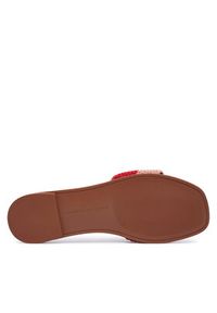 TOMMY HILFIGER - Tommy Hilfiger Klapki Th Flat FW0FW09513 Czerwony. Kolor: czerwony. Materiał: materiał #4