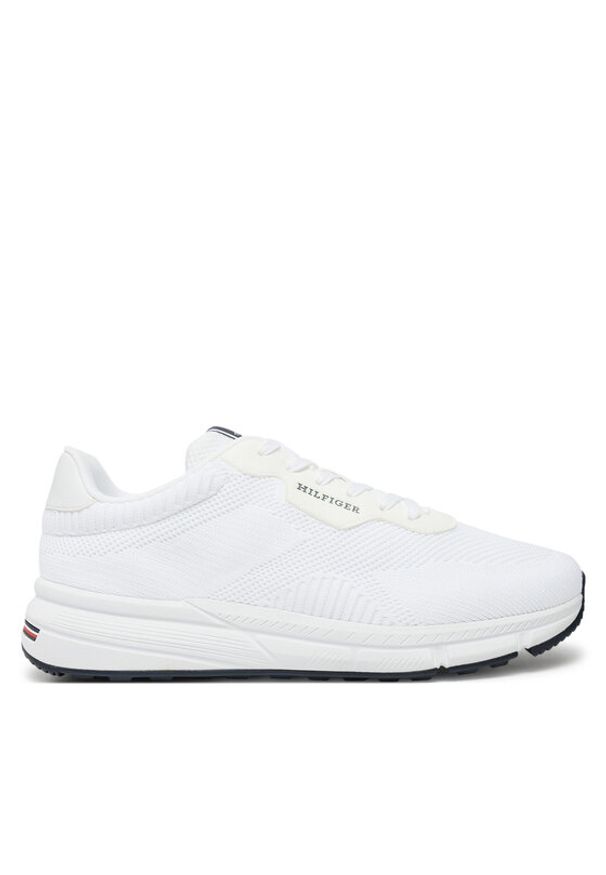 TOMMY HILFIGER - Tommy Hilfiger Sneakersy Lightweight Rwb Knit FM0FM05423 Biały. Kolor: biały. Materiał: materiał