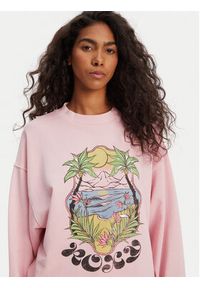 Roxy Bluza ERJFT04997 Różowy Relaxed Fit. Kolor: różowy. Materiał: bawełna #3