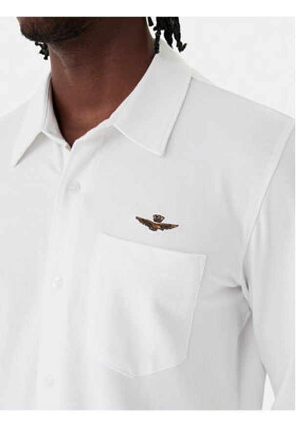 Aeronautica Militare Koszula 261CA1313UP00408 Biały Regular Fit. Kolor: biały. Materiał: bawełna