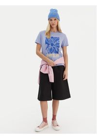 Roxy T-Shirt ERJZT05911 Fioletowy Regular Fit. Kolor: fioletowy. Materiał: bawełna #4