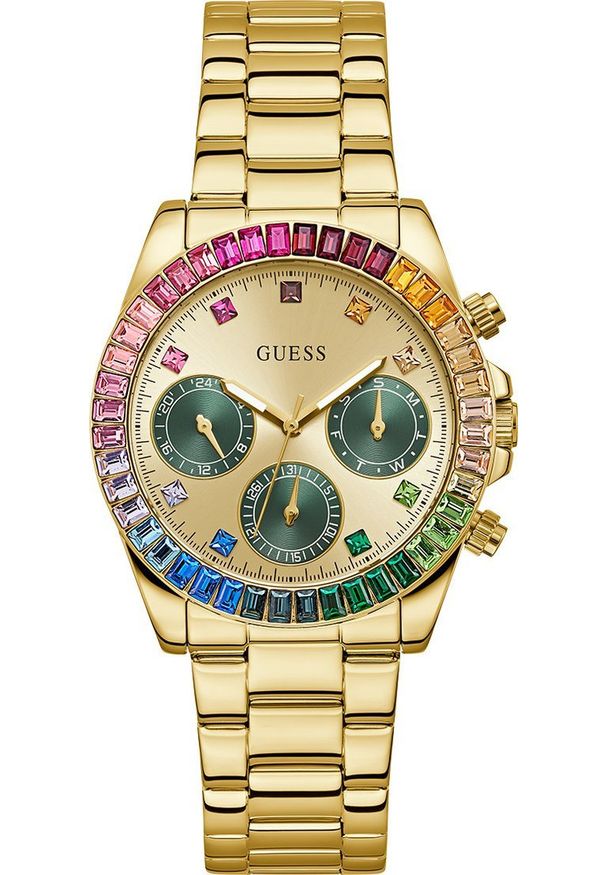 Zegarek damski Guess GW0690L4 CYRKONIE złoty. Kolor: złoty