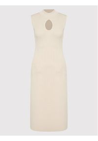 Guess Sukienka dzianinowa Marion W2YK63 Z2U00 Beżowy Slim Fit. Kolor: beżowy. Materiał: syntetyk #8