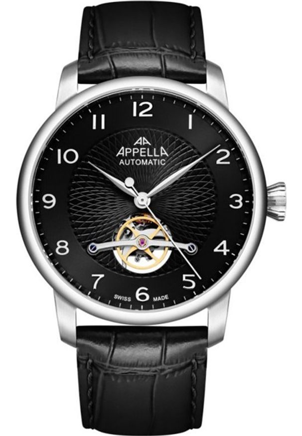 Zegarek Acappella Zegarek męski Appella L70010.5224A czarny. Kolor: czarny