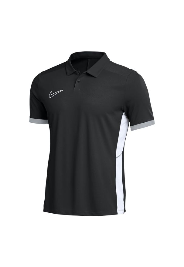 Nike - Męska Koszulka Polo Z Krótkim Rękawem DriFit Academy 25. Typ kołnierza: polo. Kolor: czarny. Długość rękawa: krótki rękaw. Długość: krótkie