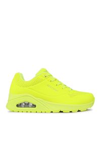 skechers - Skechers Sneakersy Night Shades 73667/NYEL Żółty. Kolor: żółty. Materiał: skóra