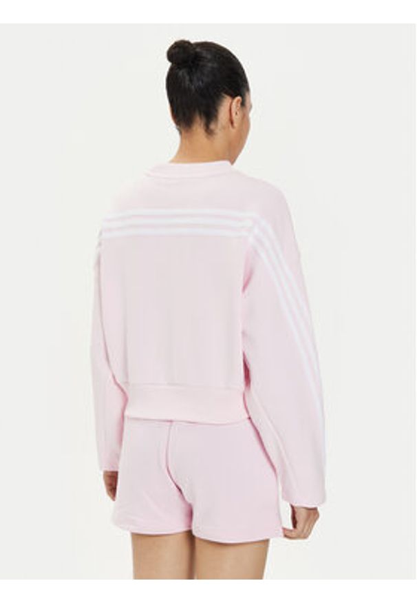 Adidas - adidas Bluza Future Icons 3-Stripes IS3881 Różowy Loose Fit. Kolor: różowy. Materiał: bawełna