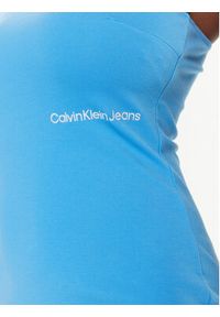 Calvin Klein Jeans Sukienka codzienna J20J220757 Niebieski Slim Fit. Okazja: na co dzień. Kolor: niebieski. Materiał: syntetyk, wiskoza. Typ sukienki: proste. Styl: casual #2