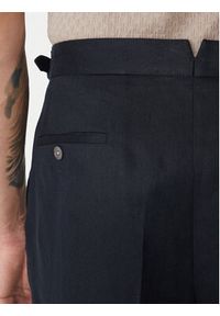 BOSS Spodnie materiałowe H-Perino 50563231 Granatowy Relaxed Fit. Kolor: niebieski. Materiał: len #5
