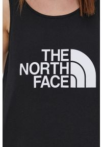 The North Face Top bawełniany kolor czarny NF0A4SYEJK31-JK31. Kolor: czarny. Materiał: bawełna. Długość rękawa: na ramiączkach. Wzór: nadruk #2