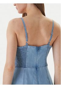 Guess Sukienka jeansowa W6GK89 D0908 Niebieski Slim Fit. Kolor: niebieski. Materiał: lyocell #4