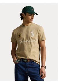 Polo Ralph Lauren T-Shirt 710B20010003 Beżowy Regular Fit. Typ kołnierza: polo. Kolor: beżowy. Materiał: bawełna #1