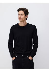 Reserved - Sweter z domieszką kaszmiru - czarny. Kolor: czarny. Materiał: kaszmir #1