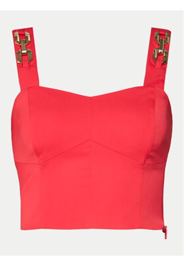 Marciano Guess Top 4GGH21 7074A Koralowy Slim Fit. Kolor: pomarańczowy. Materiał: wiskoza