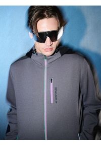 4f - 4F Bluza dresowa regular z kapturem męska - szara M. Okazja: na spacer, na co dzień. Typ kołnierza: kaptur. Kolor: szary. Materiał: dresówka. Styl: casual #1