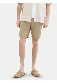 Tom Tailor Szorty materiałowe 1040227 Beżowy Slim Fit. Kolor: beżowy. Materiał: bawełna