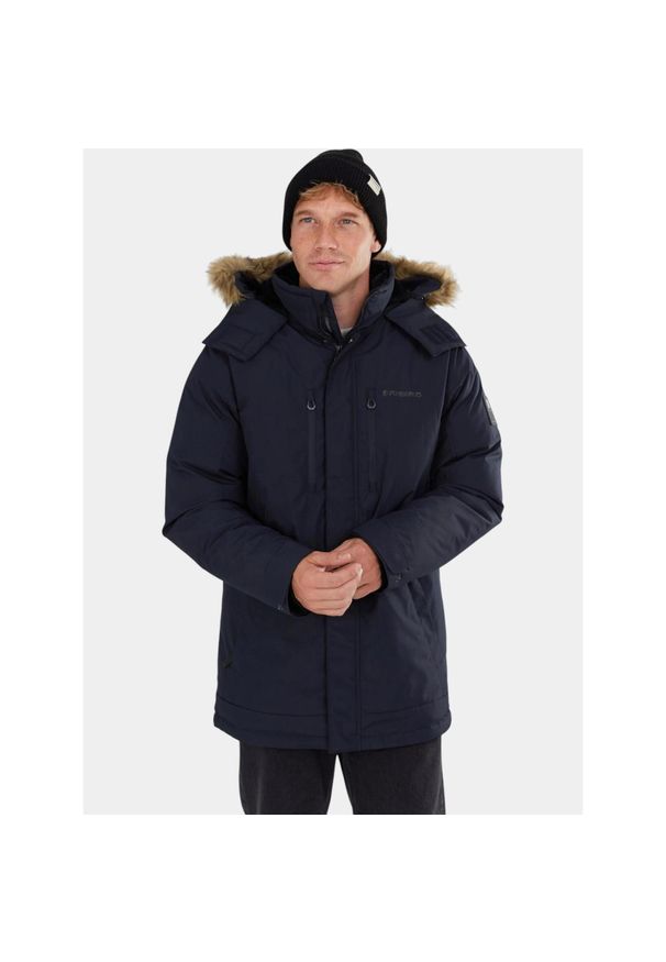 FUNDANGO - Płaszcz Zimowy Męski Fundango Spirit. Kolor: niebieski. Materiał: puch. Sezon: zima. Sport: turystyka piesza