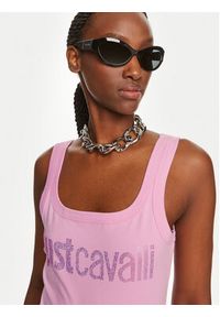 Just Cavalli Top 76PAME03 Różowy Regular Fit. Kolor: różowy. Materiał: bawełna #5