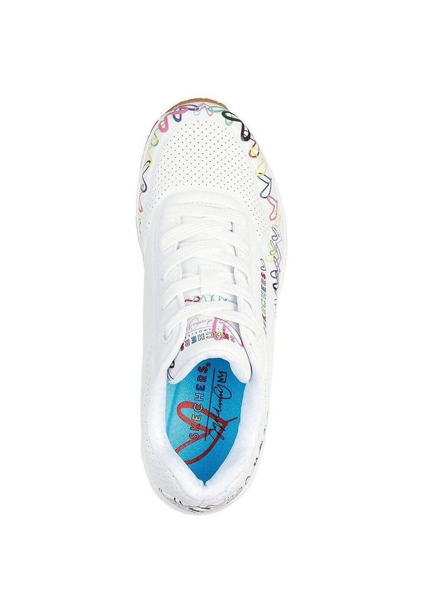 skechers - Adidasy Skechers Uno - Love All Aroun, Kobiety. Kolor: biały. Materiał: skóra ekologiczna, materiał