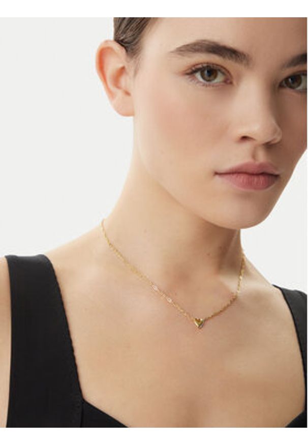 Guess Naszyjnik JUBN06 087JW Złoty. Materiał: metalowe. Kolor: złoty