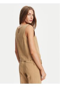 Marella Top Terni 2513161055 Beżowy Regular Fit. Kolor: beżowy. Materiał: len, wiskoza #3