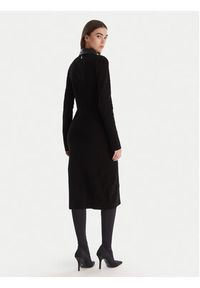 Patrizia Pepe Sukienka dzianinowa 2A2982 K215 Czarny Regular Fit. Kolor: czarny. Materiał: syntetyk #4