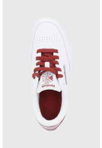 Reebok Classic Buty skórzane dziecięce GV9848 kolor biały. Nosek buta: okrągły. Zapięcie: sznurówki. Kolor: biały. Materiał: skóra. Model: Reebok Classic #3