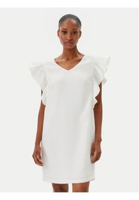 Fracomina Sukienka koktajlowa FR25SD1024W46001 Écru Regular Fit. Kolor: kremowy. Materiał: syntetyk. Styl: wizytowy #1