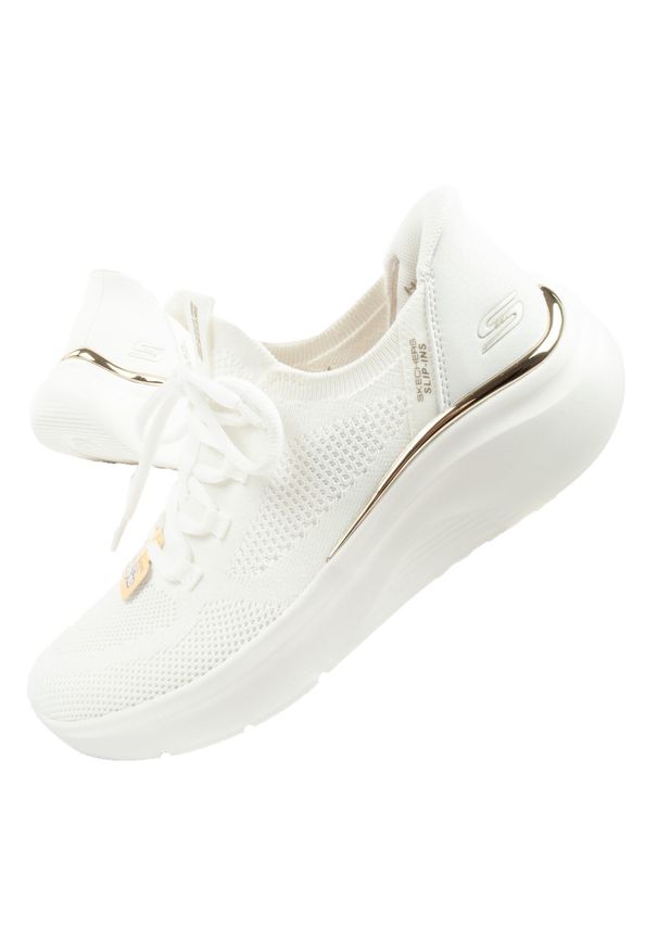 skechers - Buty sportowe damskie Skechers Bobs B Love-True Delight SLIP-INS. Kolor: biały, wielokolorowy, żółty