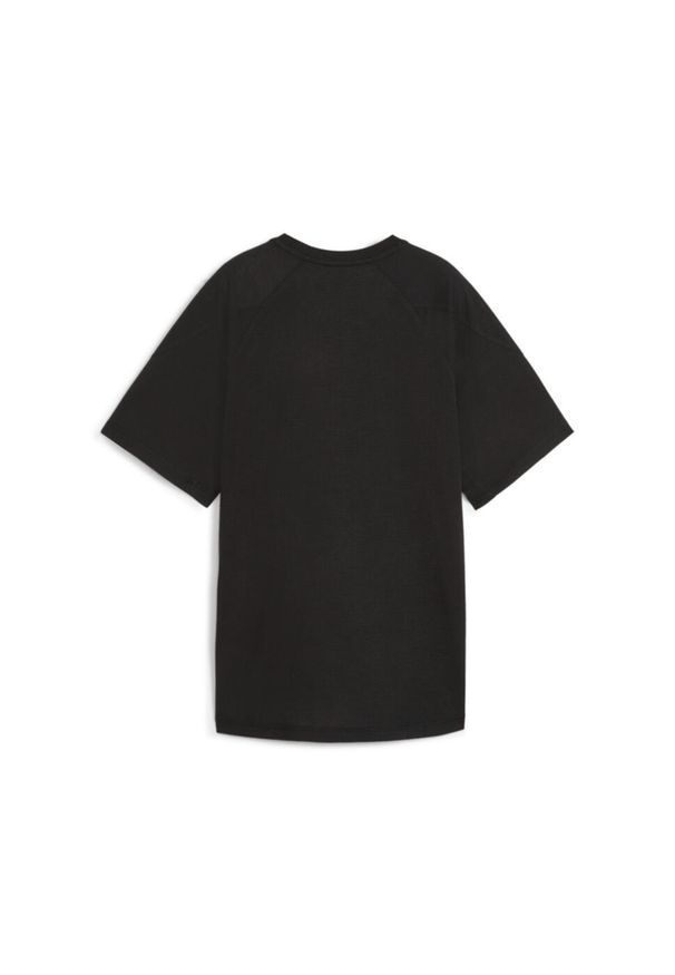 Puma - Damska koszulka z nadrukiem EVOSTRIPE PUMA Black. Kolor: czarny. Wzór: nadruk. Sport: joga i pilates