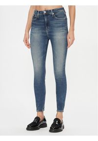 Calvin Klein Jeans Jeansy High Rise Super Skinny Ankle J20J222146 Niebieski Skinny Fit. Kolor: niebieski