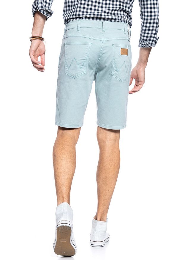Wrangler - MĘSKIE SZORTY JEANSOWE WRANGLER 5 POCKET SHORT MIST BLUE W14CKD078 112126595. Materiał: jeans