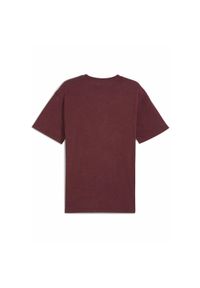 Puma - Męska koszulka Essentials Elevated o luźnym kroju z efektem sprania PUMA. Kolor: czerwony. Sport: fitness
