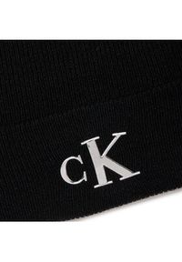 Calvin Klein Jeans Czapka Minimal Monogram Beanie K60K611542 Czarny. Kolor: czarny. Materiał: materiał #3