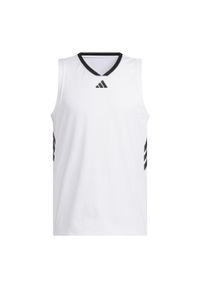 Adidas - Koszulka adidas Basketball Legends Tank. Kolor: biały, czarny, wielokolorowy. Materiał: materiał. Długość rękawa: bez rękawów. Sport: koszykówka