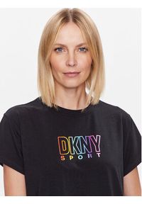 DKNY Sport T-Shirt DP3T8782 Czarny Classic Fit. Kolor: czarny. Materiał: bawełna. Styl: sportowy