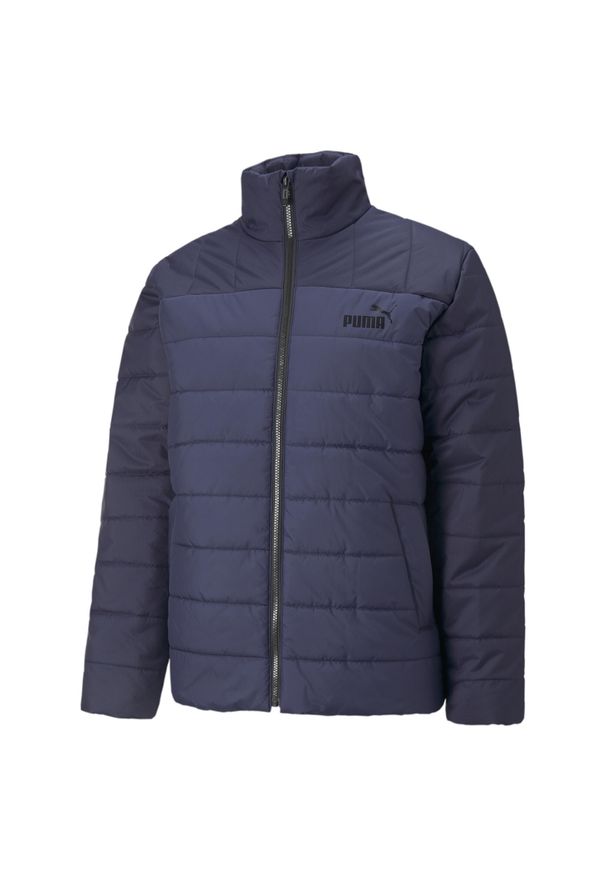 Kurtka Puma ESS Padded Jacket, Mężczyźni. Kolor: niebieski. Materiał: poliester, materiał