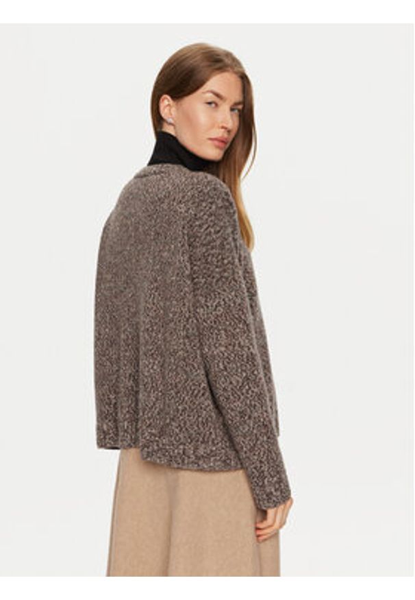 Weekend Max Mara Sweter Moxa 2425366252 Brązowy Oversize. Kolor: brązowy. Materiał: wełna